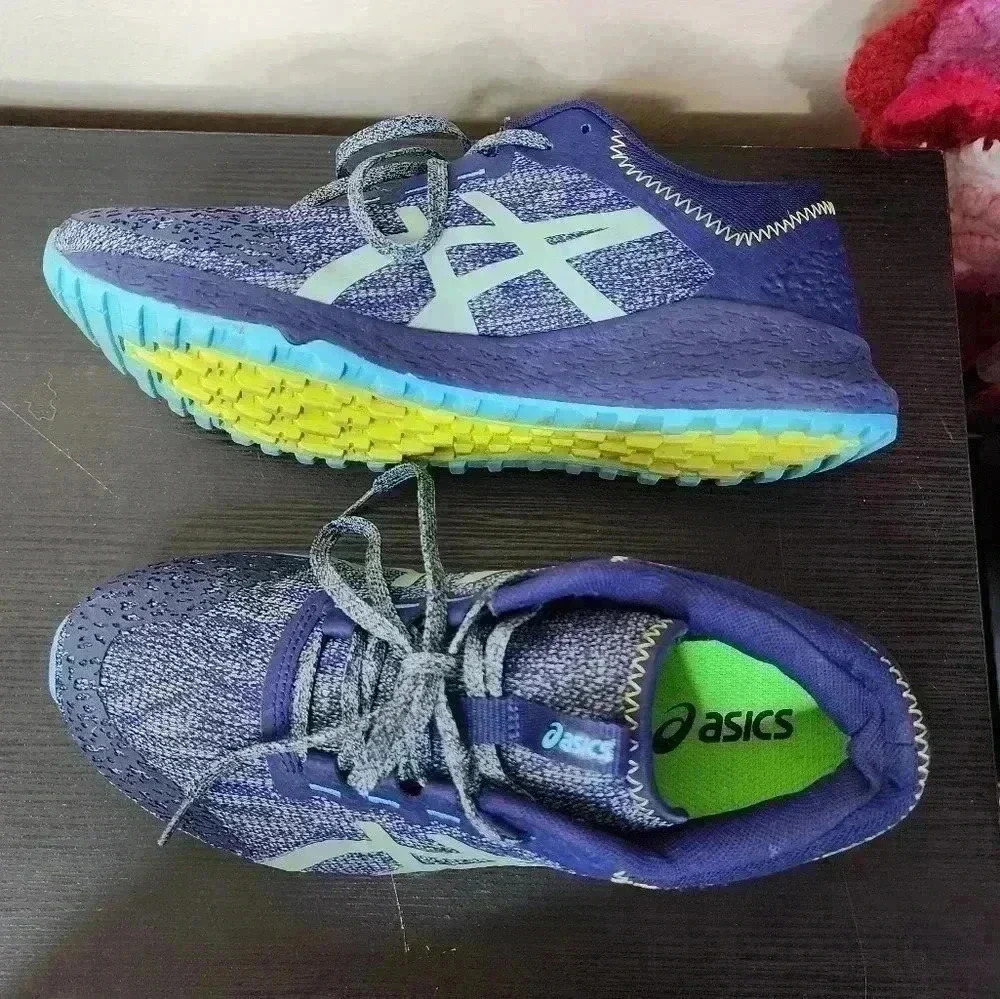 Asics Alpine XT Navy Aqua Running Fitness Shoes Sneakers T878N Women's Size 9.5 - Picture 3 of 6
